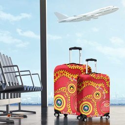 Suns NAIDOC Week 2026 Personalised Luggage Cover 50 Years of Deadly Aboriginal Art LT14