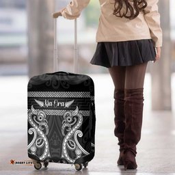 Kia Ora New Zealand Luggage Cover Maori Language Week Pango Taniko Motif LT14