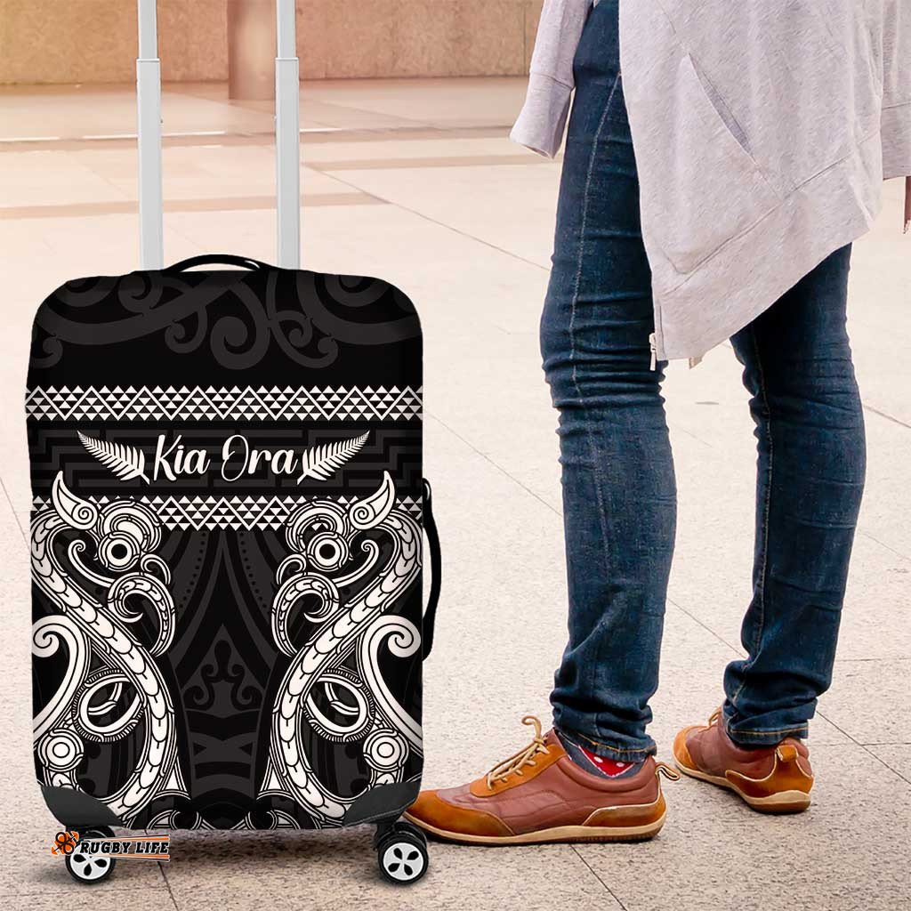 Kia Ora New Zealand Luggage Cover Maori Language Week Pango Taniko Motif LT14
