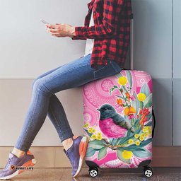 Pink Robin Aboriginal Inspired Luggage Cover LT9
