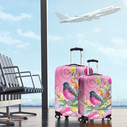 Pink Robin Aboriginal Inspired Luggage Cover LT9