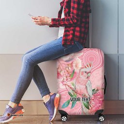 Personalized Pink Galah Fight for Hope and Healing Luggage Cover Australias Breast Cancer Awareness LT9