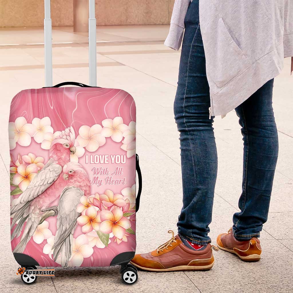 Pink Galah Australia Valentine's Day Luggage Cover I Love You With All My Heart LT14