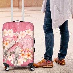 Pink Galah Australia Valentine's Day Luggage Cover I Love You With All My Heart LT14