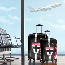 St Kilda Saints Luggage Cover Modern Geometric Sports Graphic Style TS04