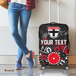 Personalized St Kilda Saints Luggage Cover Aboriginal Dot Painting Graffiti Style TS04