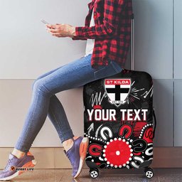 Personalized St Kilda Saints Luggage Cover Aboriginal Dot Painting Graffiti Style TS04