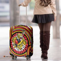Richmond Football Club Luggage Cover Indigenous Monochrome Dot Art Mascot Style TS04