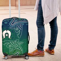 Torres Strait Islands Luggage Cover Shark Indigenous Australian Tribal Dot Art TS04