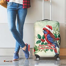 Watercolor Floral Crimson Rosella Luggage Cover Its Aussie Christmas Time! LT9
