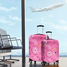 Pink Ribbon Australia Luggage Cover Breast Cancer Awareness Aboriginal Cacatua leadbeateri LT14
