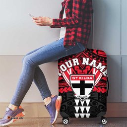 Personalized St Kilda Saints Luggage Cover Polynesian Tribal Pattern Heritage Football TS04