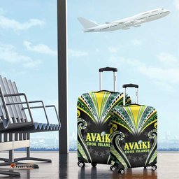 Rugby Cook Islands Avaiki Luggage Cover Black Kuki Airani Tribal Maori Inspired LT9