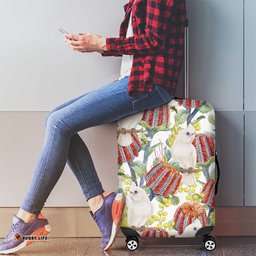 Little Corella Australia Cockatoo Luggage Cover Cacatua Sanguinea Banksia Seamless White LT14