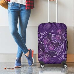 Purple Butterfly Spirit Luggage Cover Australian Epilepsy Awareness LT9