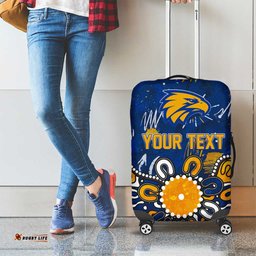 Personalized West Coast Eagles Luggage Cover Aboriginal Dot Painting Graffiti Style TS04