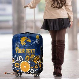 Personalized West Coast Eagles Luggage Cover Aboriginal Dot Painting Graffiti Style TS04