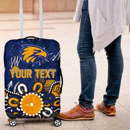 Personalized West Coast Eagles Luggage Cover Aboriginal Dot Painting Graffiti Style TS04