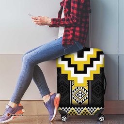Yellow Taniko Aotearoa Luggage Cover Niho Taniwha Mix Poutama LT14