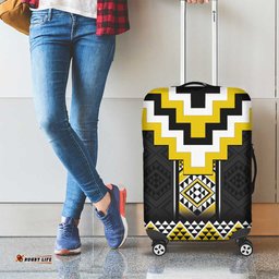 Yellow Taniko Aotearoa Luggage Cover Niho Taniwha Mix Poutama LT14
