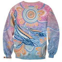 Aussie NAIDOC Week Pastel Sweatshirt Dreaming Whales LT7