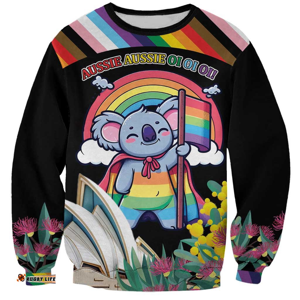 Aussia Pride Month Rainbow Koala Sweatshirt LT9