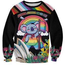 Aussia Pride Month Rainbow Koala Sweatshirt LT9
