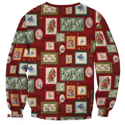 Aussie Birds Christmas La La Land Sweatshirt Red Vintage Stamp Edition LT9
