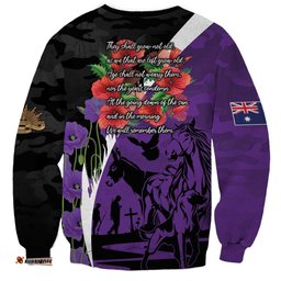 Australia ANZAC Day Sweatshirt Animals of War - Lest We Forget LT7