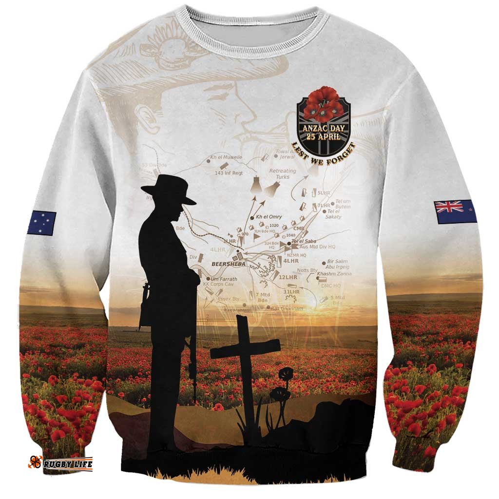 Australia And New Zealand ANZAC Day Sweatshirt Battle Of Beersheba LT05