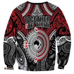 Aotearoa and Australia Sweatshirt New Zealand Honour The Treaty Ake!Ake!Ake! LT9
