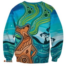 Aussie Aurora Borealis Aboriginal Art Sweatshirt LT7