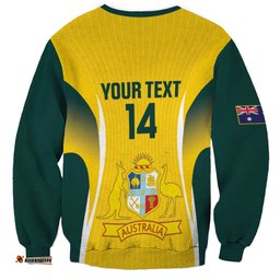 Custom Australia Cricket Sweatshirt Go Champions Aussie LT14