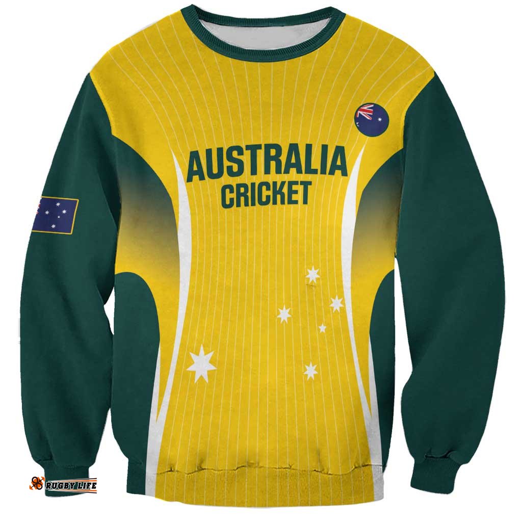 Custom Australia Cricket Sweatshirt Go Champions Aussie LT14