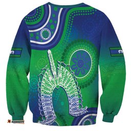 Australia Torres Strait Islanders Sweatshirt Dhari Aboriginal Pattern LT14