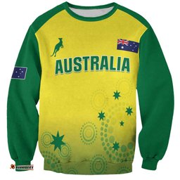 Custom Australia Cricket Sweatshirt Go Champions Aussies LT05