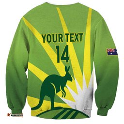Custom Australia Cricket Sweatshirt Go Champions Aussies LT14