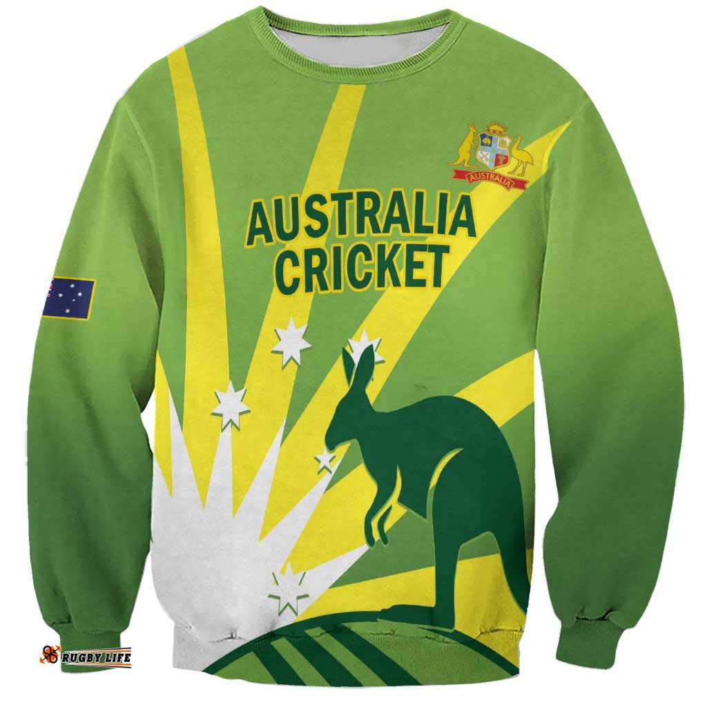 Custom Australia Cricket Sweatshirt Go Champions Aussies LT14