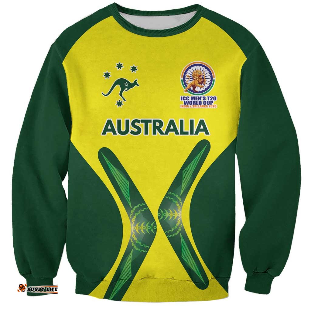 Custom Australia Cricket Spirit 2026 Sweatshirt World T20 Edition LT9