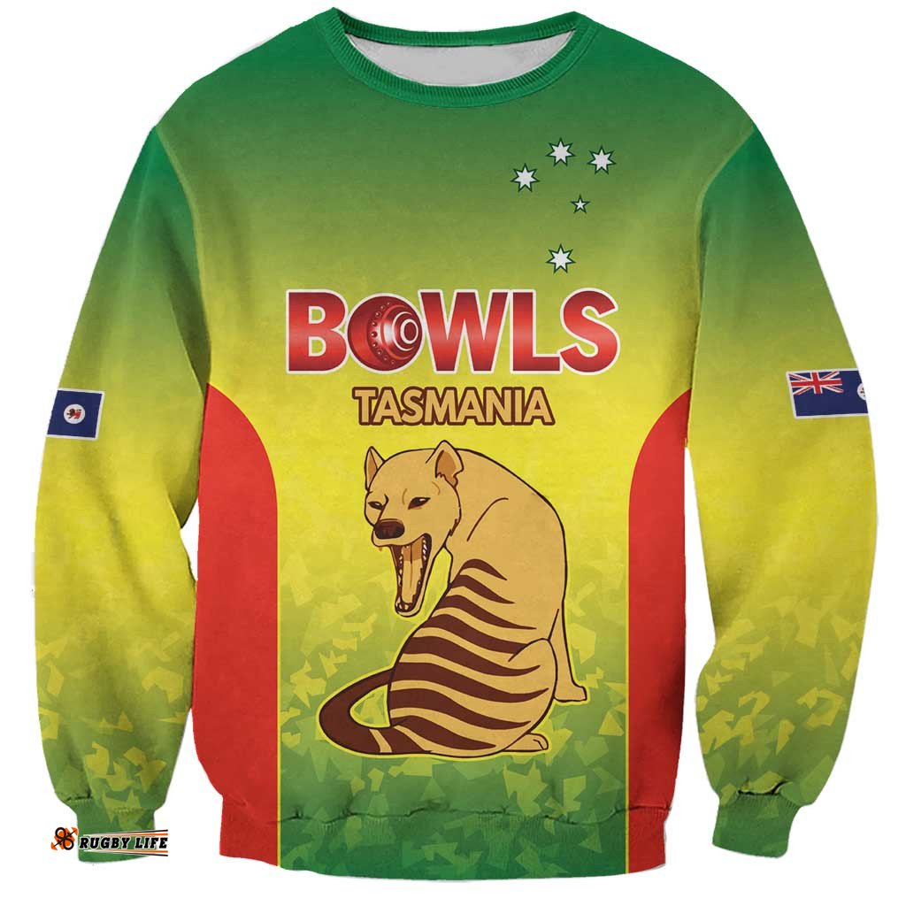 Australian Tasmania Lawn Bowls Custom Sweatshirt Aussie Minimalist Style LT9