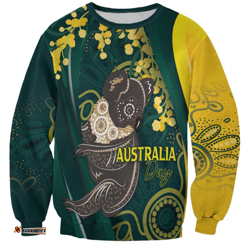 Australia Day Sweatshirt Koala Aboriginal Art LT7