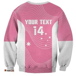 Custom Bowls Australia Breast Cancer Sweatshirt Pink Ribbon Aussie Map With Kangaroo Emu LT14