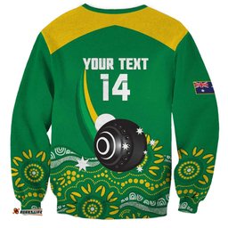 Custom Bowls Australia Sweatshirt Aussie Kangaroo Aboriginal Art LT14