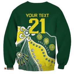 Custom Cricket Aussie Pride Sweatshirt Indigenous Inspired LT9