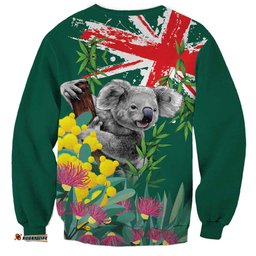 Australia Day Koala Sweatshirt Aussie Aussie Aussie Oi Oi Oi National Color LT9
