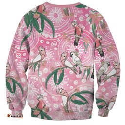 Australia Galah Aboriginal Sweatshirt Breast Cancer Awareness LT7