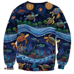 Australian Landscapes Sweatshirt Aboriginal Dreamtime Story LT9