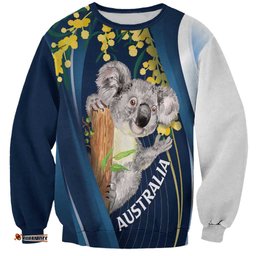 Australia Day Sweatshirt Koala Blue Modern Vibe LT7