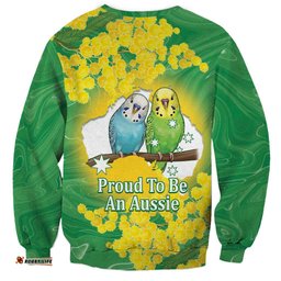 Budgerigar Australia Day Sweatshirt Proud To Be An Aussie Opal National Color LT14