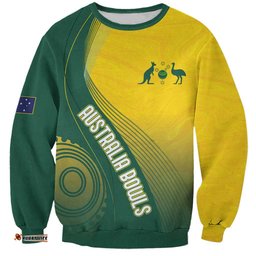 Australia Bowls Personalised Sweatshirt Basic Marble Glaze - National Color LT7